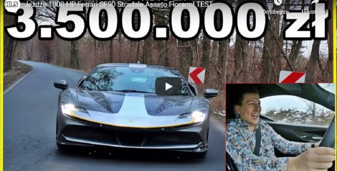 Przetestował 1000-konne Ferrari za 3 500 000 zł