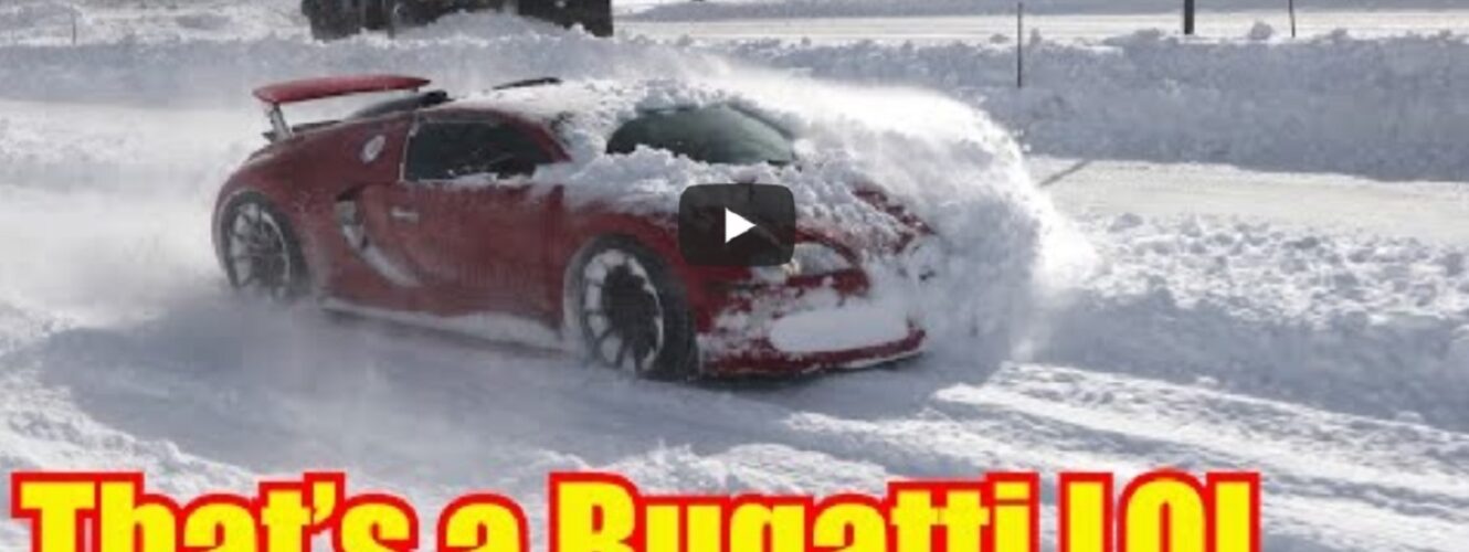 Upalał Bugatti na śniegu