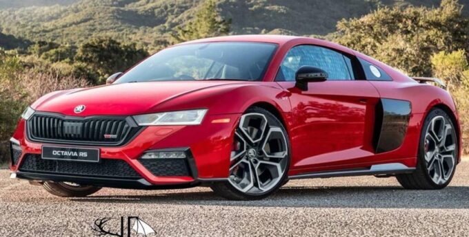 audi-r8-skoda-octavia