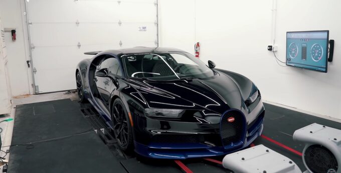 przetestowali na hamowni bugatti Chiron