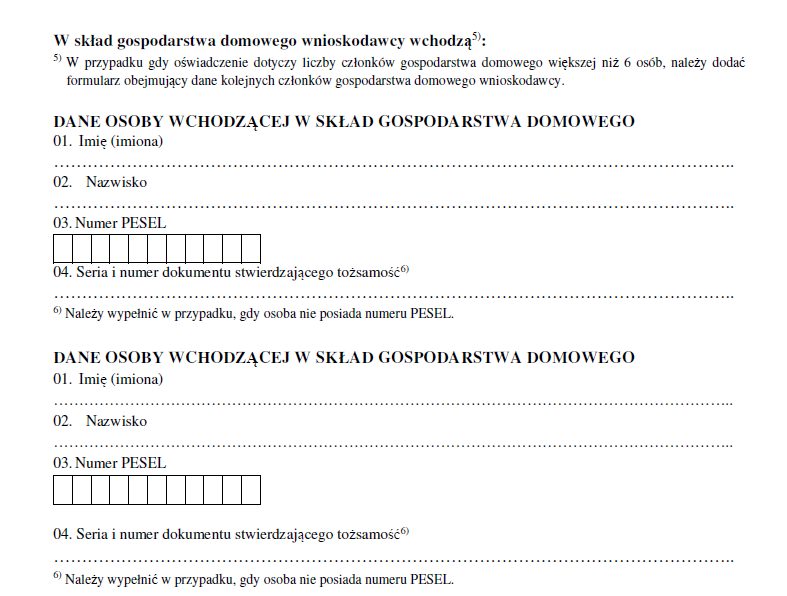 węgiel dopłata dofinansowanie wzór dokument wniosek świadczenie jak wypełnić
