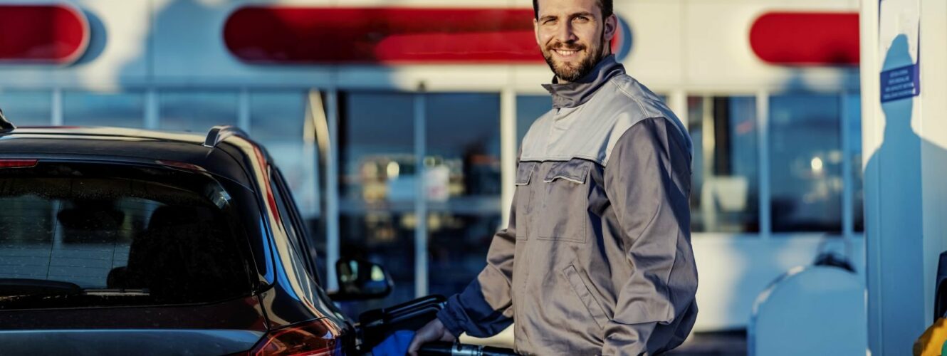 diesel kierowca tankowanie