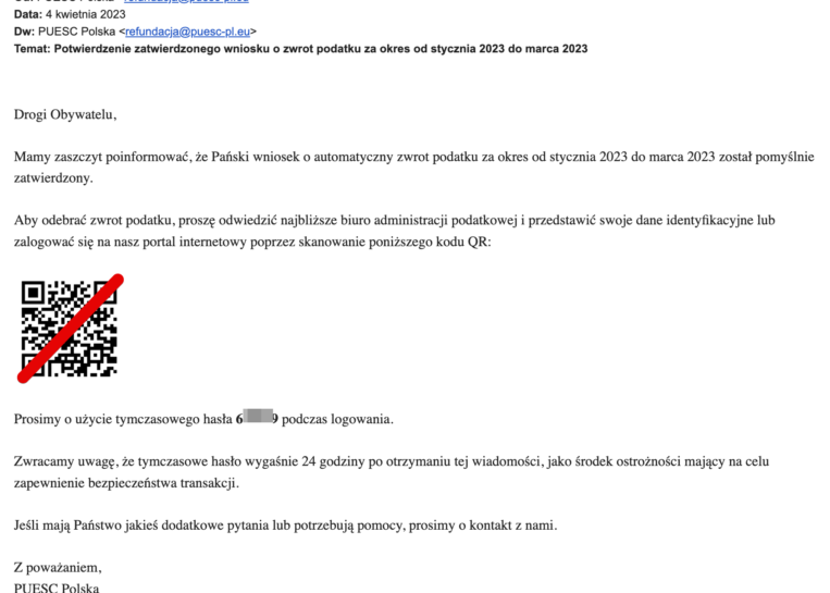 Uwaga na fałszywe e-maile o zwrocie podatku. Wyglądają bardzo wiarygodnie, ale narażasz się na niebezpieczeństwo