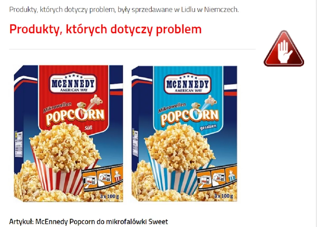 produkty wycofane ze sklepow w Niemczech