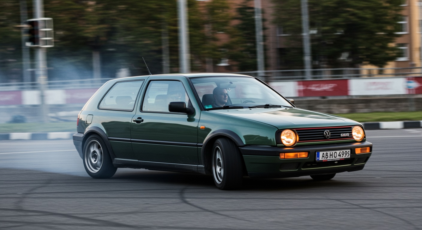 W Polsce za drift można już trafić do więzienia choćby na 5 lat. Żyłowanie Golfa na ręcznym też będzie tak kwalifikowane