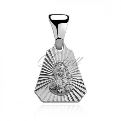 Srebrny pr.925 medalik z wytłoczeniami, matka boska częstochowska