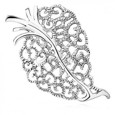Srebrna broszka pr.925  ażurowy liść