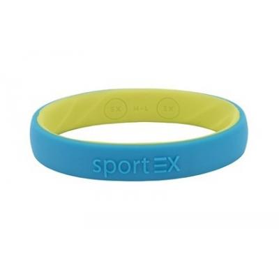 Silikonowa bransoletka magnetyczna sport ex 3191-1 dla sportowców niebieska/turkusowa