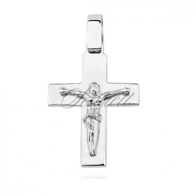 Srebrny (pr.925) krzyżyk, jezus umierający na krzyżu