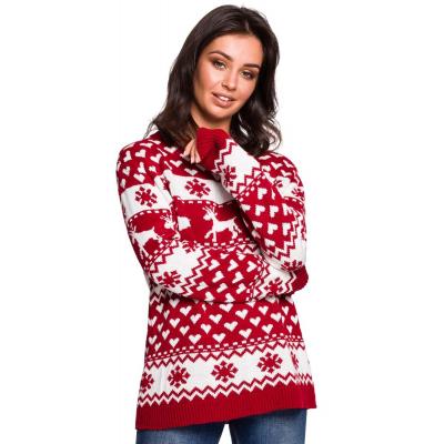 Ciepły sweter z zimowym motywem - model 1