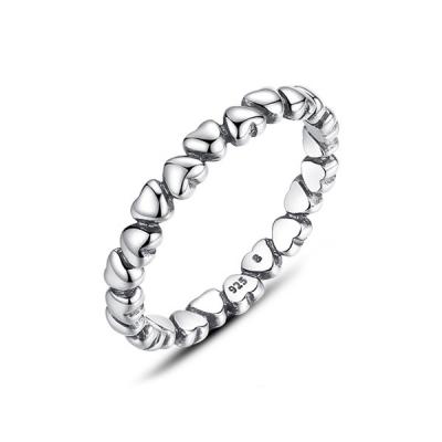 Staviori pierścionek obrączka serca srebro 0,925. szerokość 4 mm.