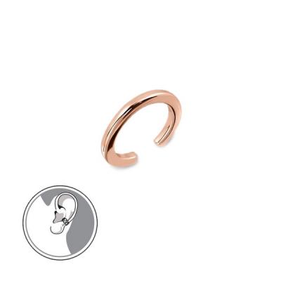 Staviori kolczyki.  mankiet do uszu srebro 0,925.  pokryte różowym złotem szerokość 1,45 mm. wysokość 12,45 mm.