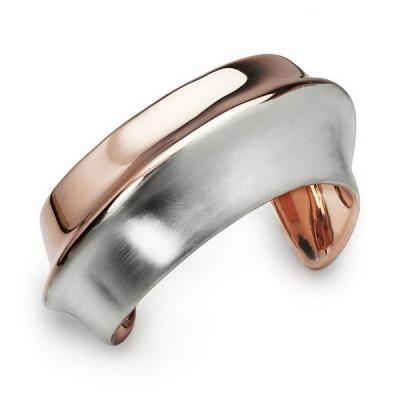 Staviori bransoleta. srebro 0,925.  pokryte różowym złotem średnica 60 mm.   zanurz sie&#808; w ponadczasowym luksusie i załóż tę oszałamiaja&#808;cą, otwartą bransoletę z mankietami. bransole