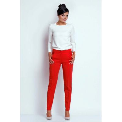 Czerwone eleganckie spodnie cygaretki