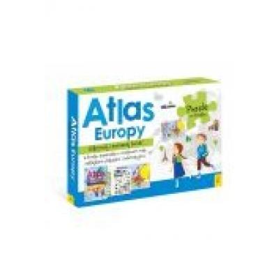 Pakiet: atlas europy/plakat z mapą/ puzzle