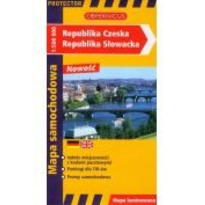 Mapa samochodowa republika czeska republika słowacka 1:500 000