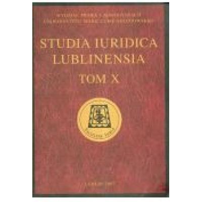 Studia iuridica lublinensia tom 10