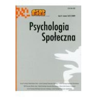 Psychologia społeczna  3/2009 tom 4