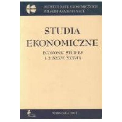 Studia ekonomiczne economic studies 1-2