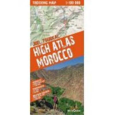 Trekking map high atlas morocco 1:100 000
