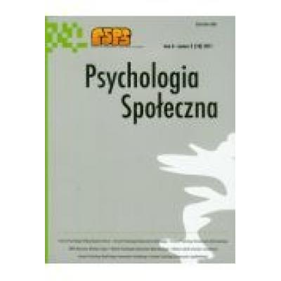 Psychologia społeczna t.6 3 (18) 2011