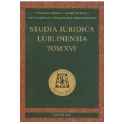 Studia iuridica lublinensia tom  xvi