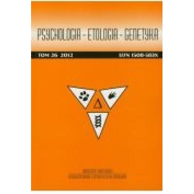 Psychologia etologia genetyka tom 26/2012