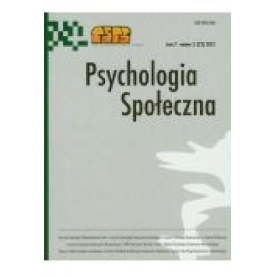 Psychologia społeczna  3/2012
