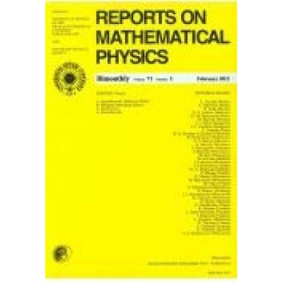 Reports on mathematical physics 80/3 2017 pergamon