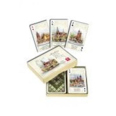 Kraków akwarele - komplet brydżowy 2x55 kart