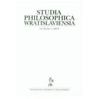 Studia philosophica wwratislaviensia 1/2014