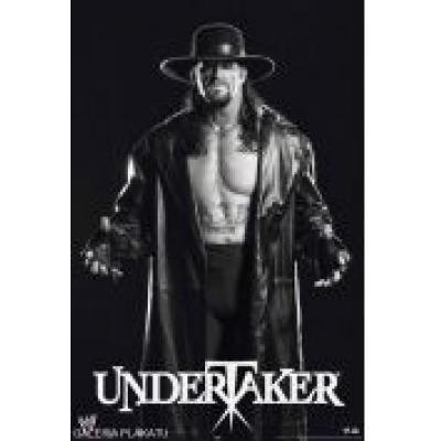 Wwe wrestling - undertaker black and white - plakat