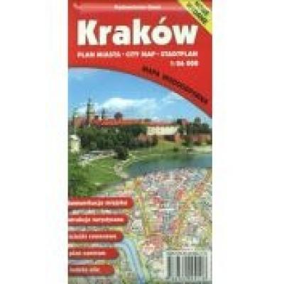 Kraków. plan miasta 1:26 000. mapa wodoodporna wyd. 16