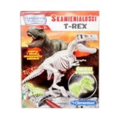 Naukowa zabawa. skamieniałości. t-rex fluoresc