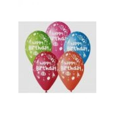 Balony premium  happy birthday  party , 12  / 5 szt. gs110/p097