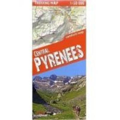 Trekking map central pyrenees(pireneje) mapa
