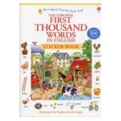 First thousand words in english sticker book