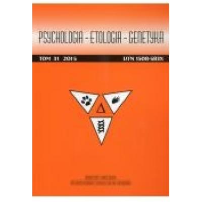 Psychologia etologia genetyka tom 31/2015