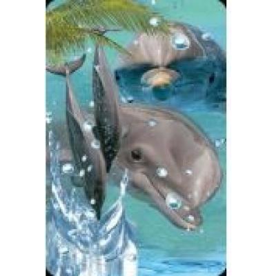 Mini kartka 3d delfin