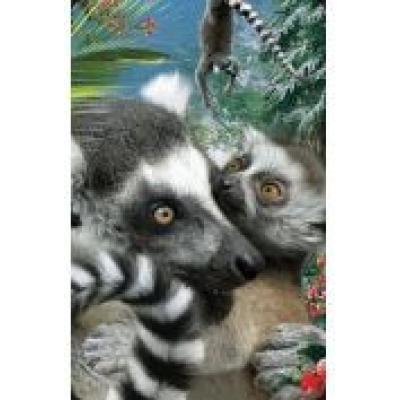 Mini kartka 3d lemur