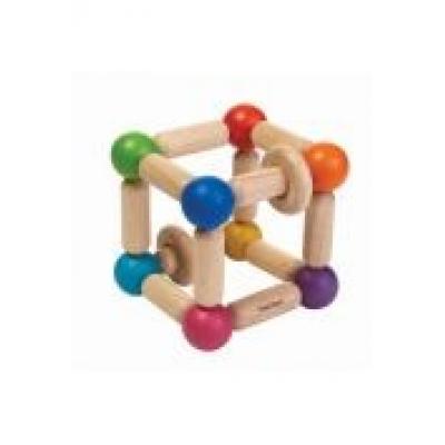 Grzechotka sensoryczny sześcian zabawki drewniane