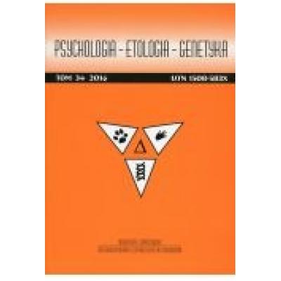 Psychologia etologia genetyka tom 34/2016