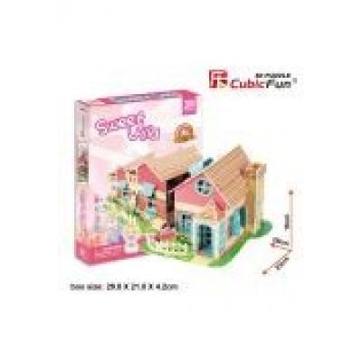 Puzzle 3d sweet villa domek dla lalek 84 elementy