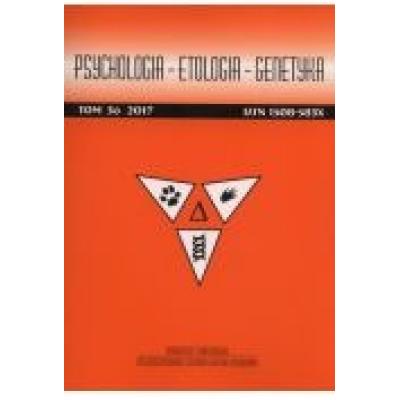Psychologia etologia genetyka tom 36/2017