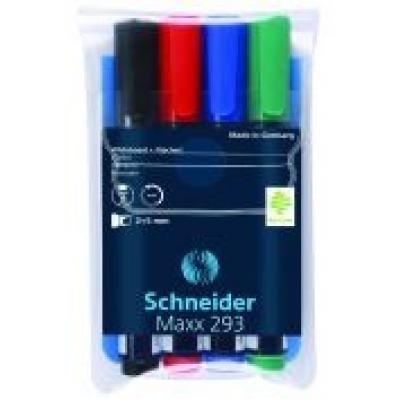 Zestaw 4 markerów do tablic schneider maxx 293 2-5mm