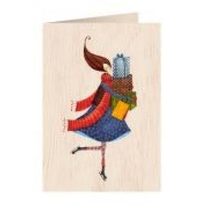 Karnet drewniany c6 + koperta święta kobieta