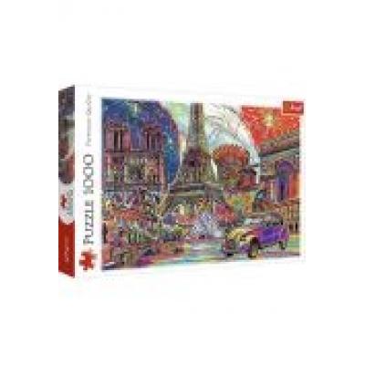 Puzzle 1000 kolory paryża trefl