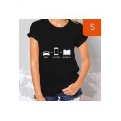 Tanioksiążkowa koszulka damska, czarna, rozmiar s. fura, komóra, literatura