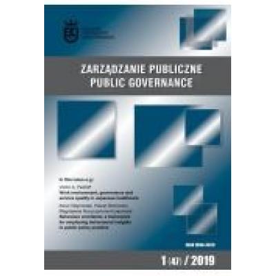 Zarządzanie publiczne public governance 1(47) / 2019