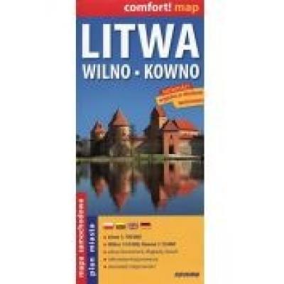 Comfort!map litwa, wilno, kowno 1:700 000